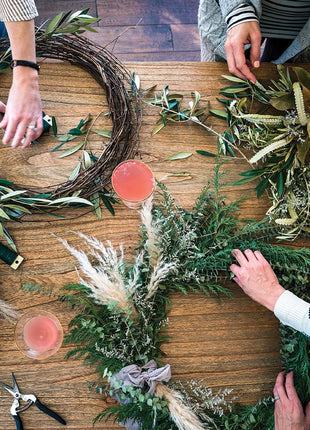 Atelier créatif – Couronne et Décorations de Noël - team building ou atelier adulte