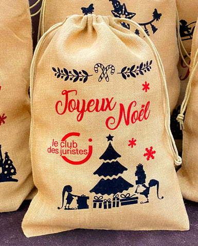 Personnalisation de Hottes de Noël - cadeau d'entreprise